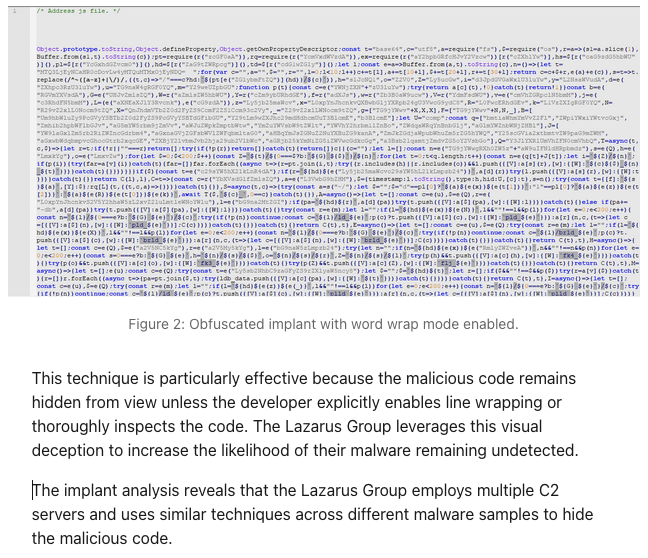 Figure 14. The obfuscated code in the article (*2) looks almost identical to the one I encountered.