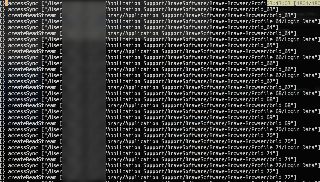 Figure 10. It is sniffing around different files as expected and trying to send them off to an external host using request.post().